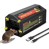 Elektrische Rattenfallen,Großes Einlassdesign,Wiederverwendbar,Intelligenter Ton- Und Lichtalarm,Hygienisch Und Praktisch,Elektrische Mausefalle Für Küche,Drinnen,Für Große Und Kleine Mäuse