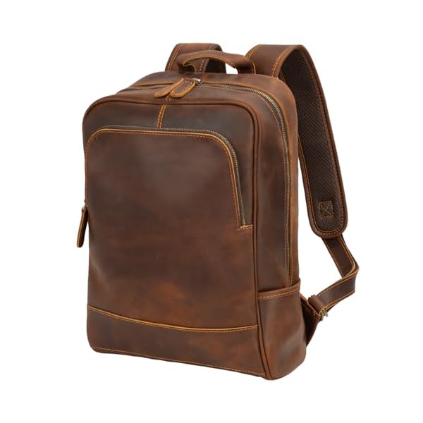 Leather-Backpack-for-Men-156-Laptop-Backpack-100-top-Grain-Leather-Madagascar-Leather-Backpack-Brown-Medium-Size-Classic-Casual-Business Miracttld Leather Backpack for Men 15.6" Laptop Backpack 100% top-Grain Leather Madagascar Leather Backpack Brown Medium Size