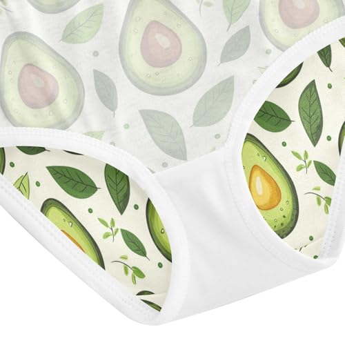 ZZKKO Green Avocado Girls Underwear Toddler Panties for Girls Comfort Brief Size 2T-8Y4
