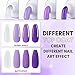 Makartt Poly Nail Gel Kit, 4 Colors, Purple Nail Extension Gel Builder, Strengthener,Strong Long Lasting Salon DIY Starter Kit