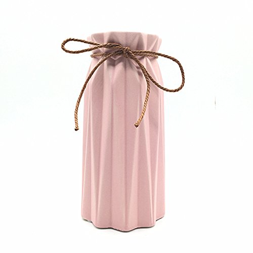 Anding Pink Ceramic Vase - Elegant Origami Art Design- Ideal Gift For Friends And Family, Wedding, Desktop Center Vase, A Perfect Home Decor Vase (Ly097) #TOP7