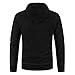 Men's Knit Hooded Lined Casual Sweater Full Zip Baggy Comfort Outdoor Sweater Thick Warm Fall Winter Sweaters (Black,4X-Large)