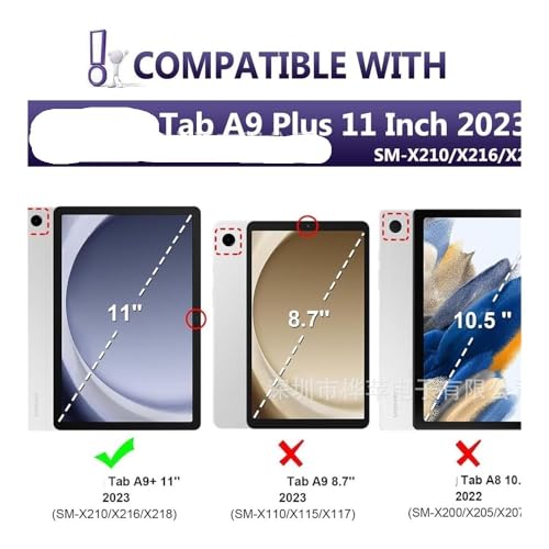 Teclado retroiluminado siete colores y funda empresarial para Samsung Galaxy Tab A11+ de 11" 4