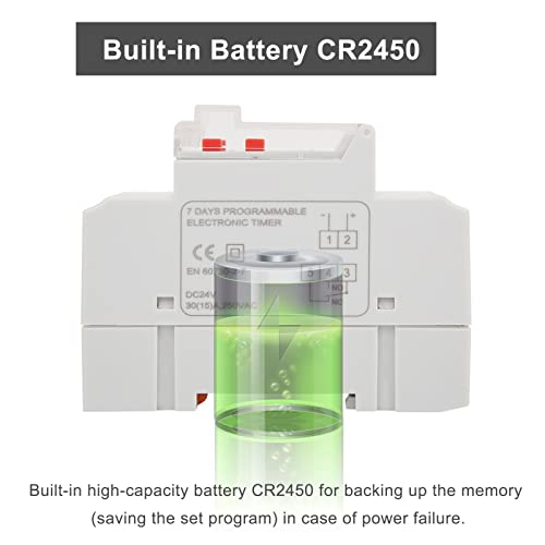 Digital Programmable Timer Relay, DC 24V 30A Weekly 12/24hrs T | Shop ...