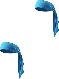 FRCOLOR Blue Ties for Men Blue Scrunchies Yoga Headband 2pcs Sports Headband Tie Sports Headband Head Tie Tennis Tie Hairband Blue Tie Sports Headband Athletic Headbands Unisex Headband