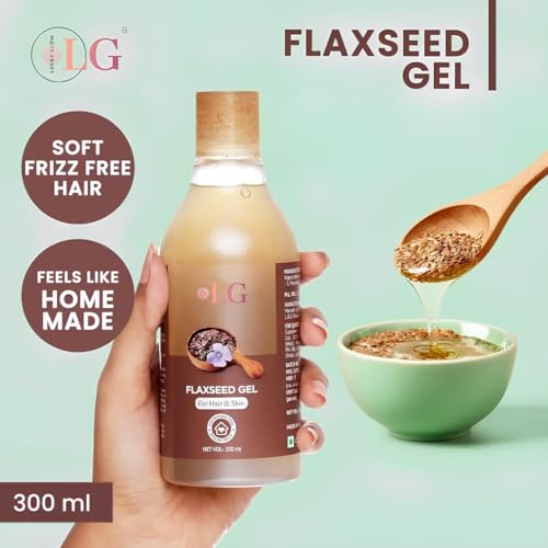 flexseed Gel for Hair & Skin | frizz- control | Smoothing, Moisture Rich | Promotes Hair Growth for solf Long Hair | Gives Glowing Skin & Reduces Pores, 300Ml 2 41FYdbkfSIL. SL500