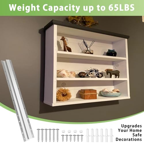 Image of French Cleat Picture Hanger 16inch,Wall Mounting Brackets Cleat Picture Hanger Kit ,Z Bar Clips for Hanger Supports,Z Bracket Picture Hangers Kit for Pictures,Mirrors,and Art (6 Pairs)