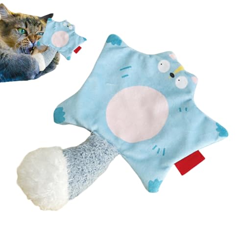 Gat Catnip Toy - Muñeca de ardilla voladora chirriante para gatitos | Pagista interactivo resistente a la mordedura juguete para masticar para gatos y grandes, accesorio de entrenamiento para el juego