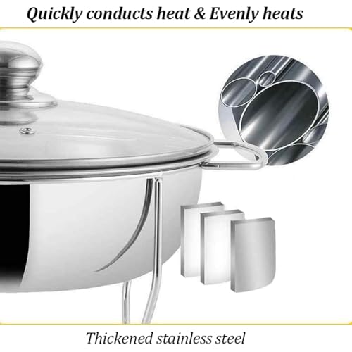 Set redondo buffet con calentador y tapa de vidrio 5.0L miniatura 3