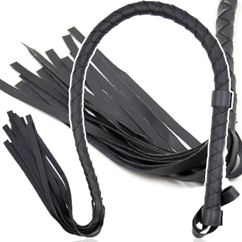 Exotic Whip Peitsche für Sklaven 85cm Kunstleder Sex Peitsche für die Frau BDSM Peitsche Flogger für Sex Sadomaso Sexspielzeug für Paare Strapazierfähiger ABS-Griff peitschen erotik-spiel FOPS B21-6
