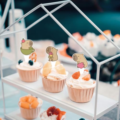 Kit de capybara para decorar magdalenas en mesas de dulces y bodas 7