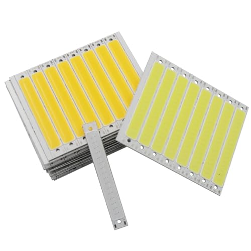 Tira LED COB 10 piezas 3-3.7V 60mm x 8mm Luz Fría miniatura 1