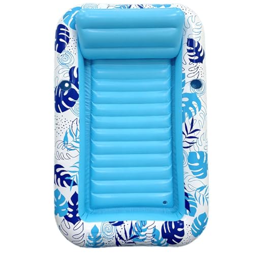 Flotadores Inflables Piscina - Hamaca inflable para bronceado con patrón de hoja Monstera | Baldosas Piscina para Adultos | Para vacaciones Playa Lago Y Río Pausa Relajación Vacaciones Fin de