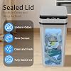 3 Pack Automatic Small Bathroom Trash Can with Lid - 2.5 Gallon Touchless Garbage Can, Motion Sensor Smart Trash Bin, Slim Dog Proof Trashcan, Waterproof Plastic Wastebasket for Bedroom Office Kitchen