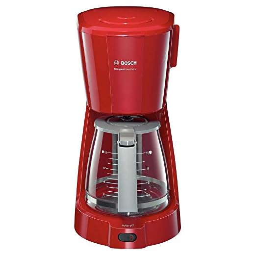 Bosch TKA3A034 Kaffee-Automat Compact Class, Frühstückset, rot