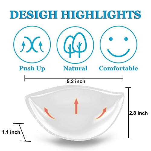Waterproof Silicone Chicken Cutlets Bra Inserts - Soft Push Up Enhancer Pads for Summer Swimsuits & Bikini - Thumbnail 3