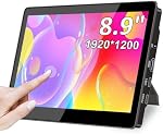 Écran tactile de moniteur portable,8.9 Petit moniteur de pouce pour ordinateur 1920 * 1200 |16:10450Nits|Fixation optique HDMI/USB-C PortMini Affichage pour ordinateur portable Raspberry Pi Mini PC Mac