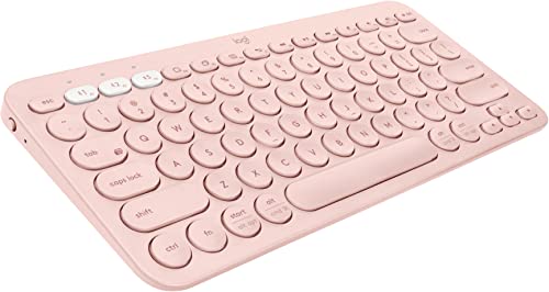 Logitech K380 Wireless Multi-Device Keyboard for Windows, Apple iOS, Apple TV android or Chrome, Bluetooth, Compact Space-Saving Design, PC/Mac/Laptop/Smartphone/Tablet - Rose #1