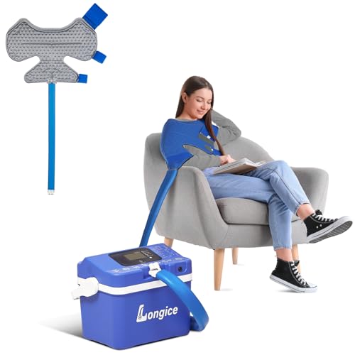 Longice Cold Therapy Unit for Shoulder Ice Therapy Machine for Shoulder After Surgery Cold Therapy System with Shoulder Ice Pack (Blue)