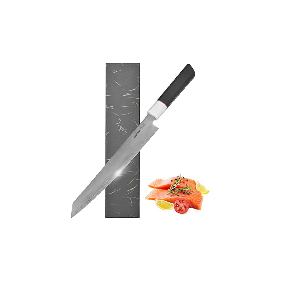 Sujihiki-Knife-95-inches-Sharp-Stainless-Double-Edged-SashimiSushi-Knife-with-G10-Octagonal-Handle-for-Kitchen-and-Restaurant-used CULITECH Sujihiki Knife, 9.5 inches Sharp Stainless Double Edged Sashimi/Sushi Knife with G10 Octagonal Handle for Kitchen and Restaurant used