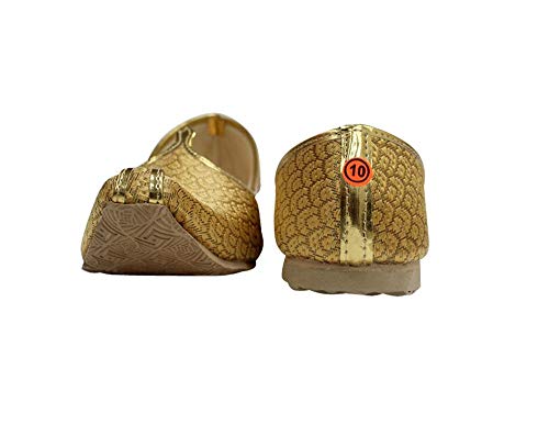 Stop n Style Mens Gold Antique Wedding Shoes Formal Handmade Jooti Ethnic Jutti Mojari3