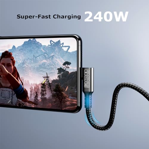 Przedłużacz USB C 4, z kablem Thunderbolt 4, ładowanie 240 W, dane 40 Gb/s, 8K przy 60 Hz 4K, PD3.1, USB C żeński, do huba, MacBooka, SSD
