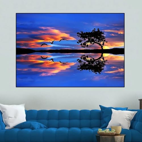 Peinture de paysage ciel nuages décoration d'intérieur affiche murale moderne de 40x60 cm