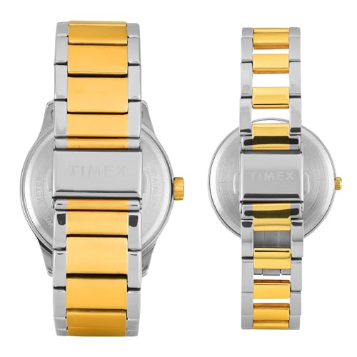 Image of TIMEX Green Round Dial Analog Pair's Watch - TW00PR340