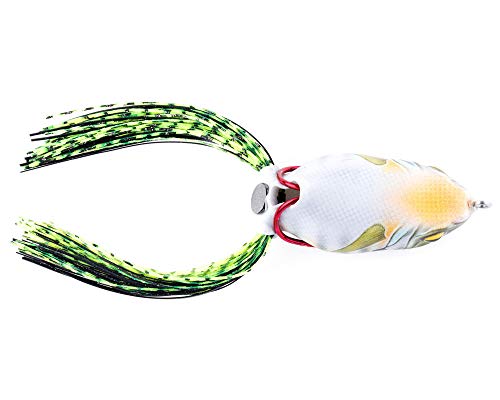Scum Frog Launch Frog Topwater Bass Fishing Hollow Body Frog Lure With Weedless Hooks, Bluegill, 5/8 Oz #TOP2