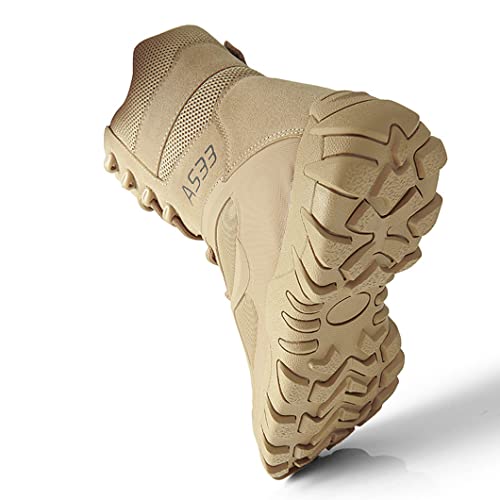 Zivopah Men's Tactical Boots Military Work Boots Desert Combat Outdoor Boots For Hiking Motorcycle Climbing-Mise40 #TOP5