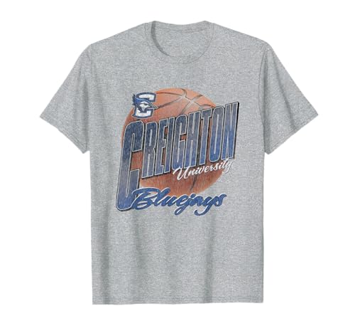 Creighton Bluejays Basketball Vintage Bounce Heather Gray T-Shirt