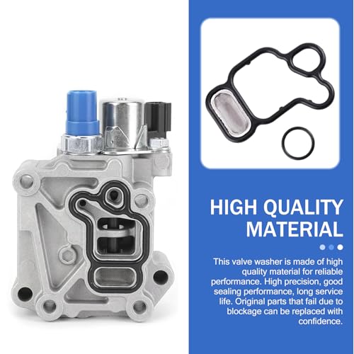 Image of 2 PCS Head Cylinder Solenoid Valve Gasket Kit, 15815-R40-A01 91319-PAA-A01 VTEC Solenoid Gasket Filter Spool Valve with Sealing Ring, Compatible with A-cura ILX TSX, H-onda Accord Civic CR-V