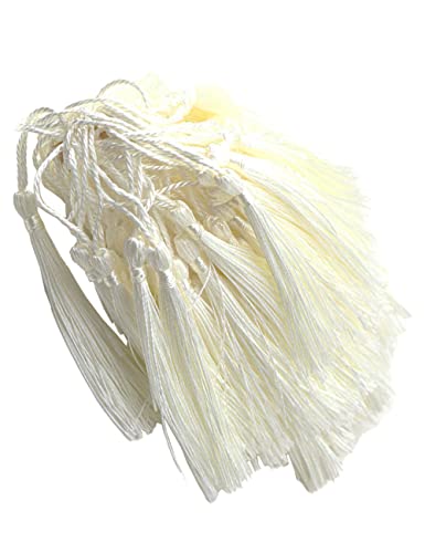 Catálogo para Comprar On-line Borlas favoritos de las personas. 50 MSCFTFB - 120 borlas de seda de 5 pulgadas con trabillas para colgar, mini borlas, kits de borlas de Mala para marcadores, arete, atrapasueños, joyas, cinturón para decoración...