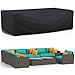 Produktbild BROSYDA Abdeckung für Gartenmöbel 280x204x106cm, Wasserdicht, 600D Oxford Gewebe, Rechteckig Abdeckplane Gartenmöbel, Schwarz, Regenschutz Staubfest, für Sofa Staubdicht, Tisch, Gartentische, Stühle