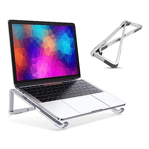 TBITD Portable Foldable Aluminum Laptop Holder - Ergonomic Laptop Riser Compatible with 11 to 15.6 Inch MacBook Air/Pro