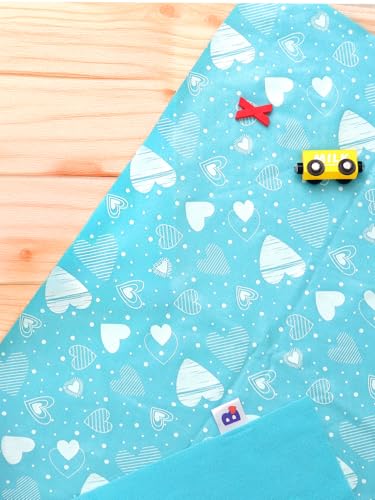 Image of SuperBottoms Diaper Changing Mat for Baby - Waterproof & Washable Bed Protector | Super Absorbent, Lightweight, Breathable InstaDry Playmat (50cm x 70cm) - Breezy Blue (Small)