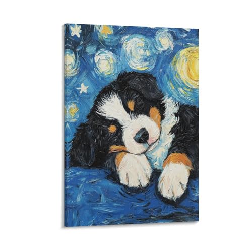 Tableau Beagle peinture sur toile 50x75cm de décoration murale pour salon