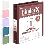 BinderX Classeur à 3 anneaux extra durable de 2,5 cm, convient...