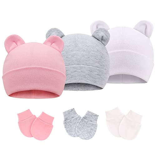 DRESHOW Neugeborenes Baby Mütze Hut und Handschuhe Set Beanie Bekleidung...