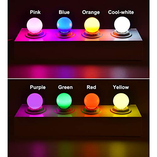 WULUN 16 Pack E27 G45 2W Screw Cap Coloured LED Light Bulbs Festoon Party Lights for Indoor Outdoor Use (Warm White Light) - Image 3