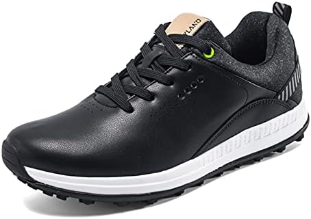 THSAYOO Spikeless Golf Shoes Men Waterproof Golf Shoes Comfortable Breathable Golf Footwear Mens Golf Sneakers Golf Walking Shoes Black