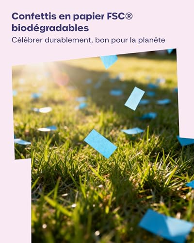 Partyjoker 4 Canons à Confettis Gender Reveal – 2 Rose 2 Bleu – Baby Shower – vue 4