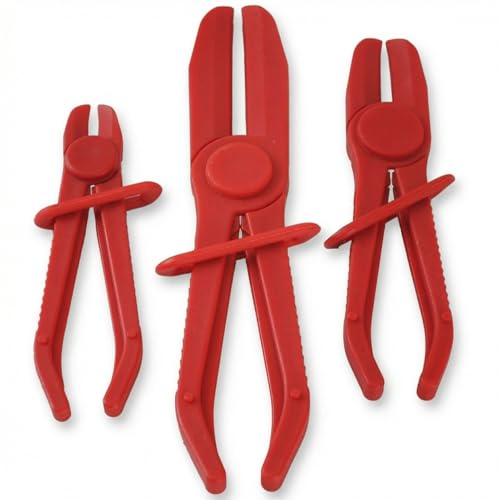 3 PCS Hose Pinch Off Pliers Non-Marring Fuel Line Clamp Pliers for Automotive Flexible Hoses Gas Lines Brake Fuel Lines Coolant & Radiator
