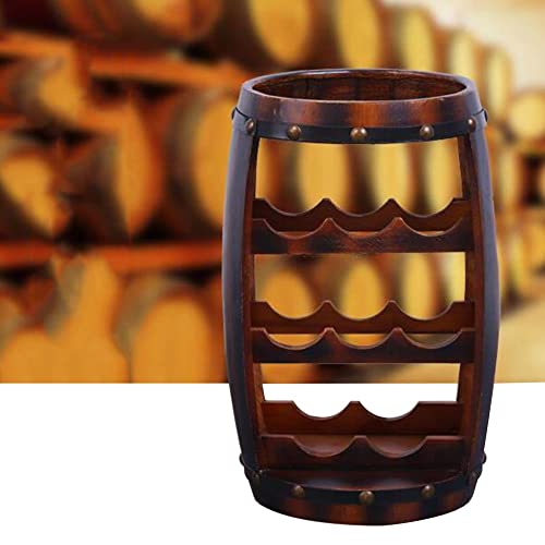 Soporte para botellas de vino barril de madera 32x43 cm miniatura 1