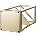 Umbrella Stand,Umbrella Holder for Entryway,20 Inch Tall Modern Brass Tone Metal Geometric Freestanding Entryway Umbrella Rack or Cane Holder with Shelf for Small Umbrellas and Bottom Drip Tray