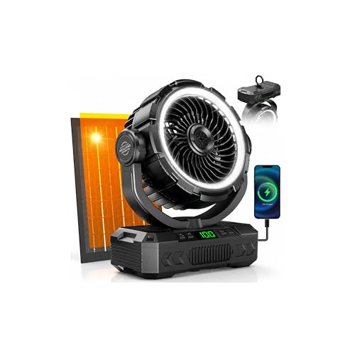 60H Solar Camping Fan Oscillating