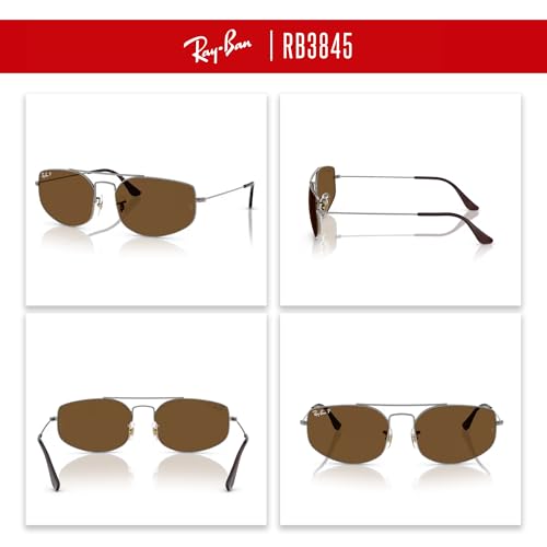 Ray-Ban Explorer 5 RB3845 Rectangular Sunglasses for Men for Women +BUNDLE with ACCESSORY EYEWEAR KIT3