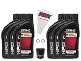 CYCLEMAX Standard 10W-40 Oil Change Kit Compatible with 2009-2023 Kawasaki Vulcan...