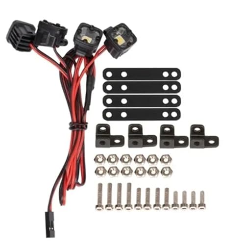 RC�������i For Axial For Scx10 Axi03007 For Wraith For Traxxas For Trx4 For Trx6 1/10 Rc �J�[�N���[���[ �u���C�g���C�g�w�b�h���C�g�X�|�b�g���C�g���i(4Pc Lights C