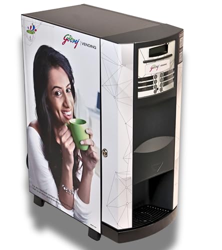 Image of Minifresh 3300 Smart Coffee and Tea Vending Machine, 3 Canister Premix System, Digital Display, Ideal for Home & Office, Black